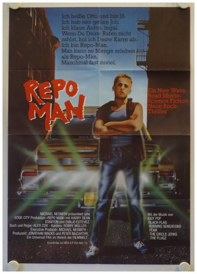 Repo Man original release german movie poster